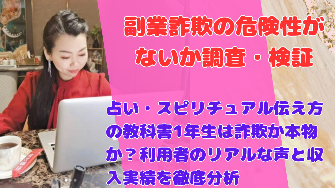 占い・スピリチュアル伝え方の教科書1年生は詐欺か本物か？利用者のリアルな声と収入実績を徹底分析