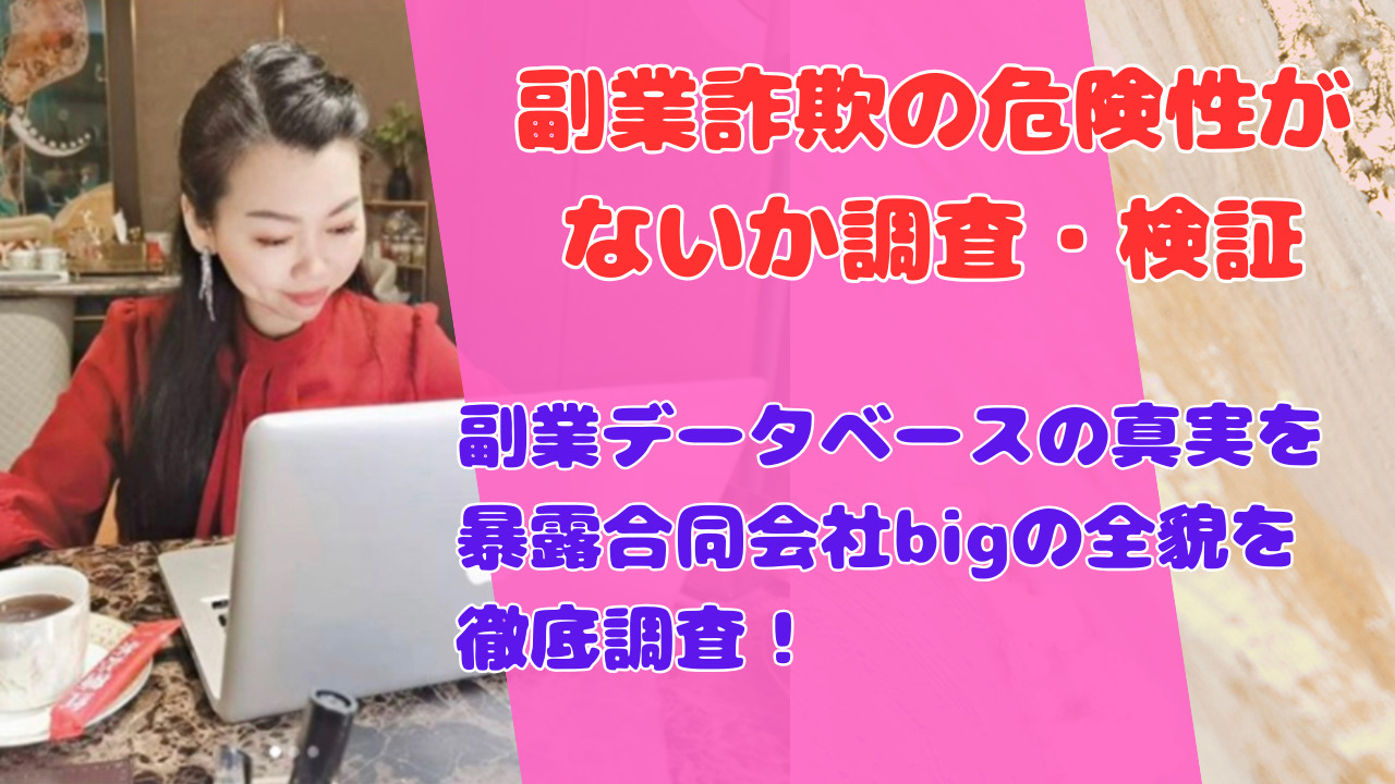 副業データベースの真実を暴露合同会社bigの全貌を徹底調査!