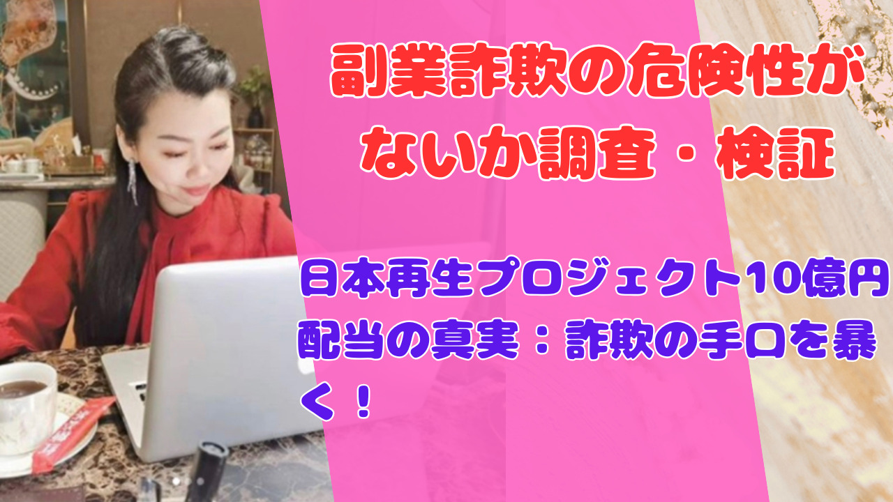 日本再生プロジェクト10億円配当の真実:詐欺の手口を暴く!