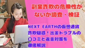NEXT EARTHの仮想通貨詐欺疑惑！出金トラブルの口コミと返金対策を徹底解説