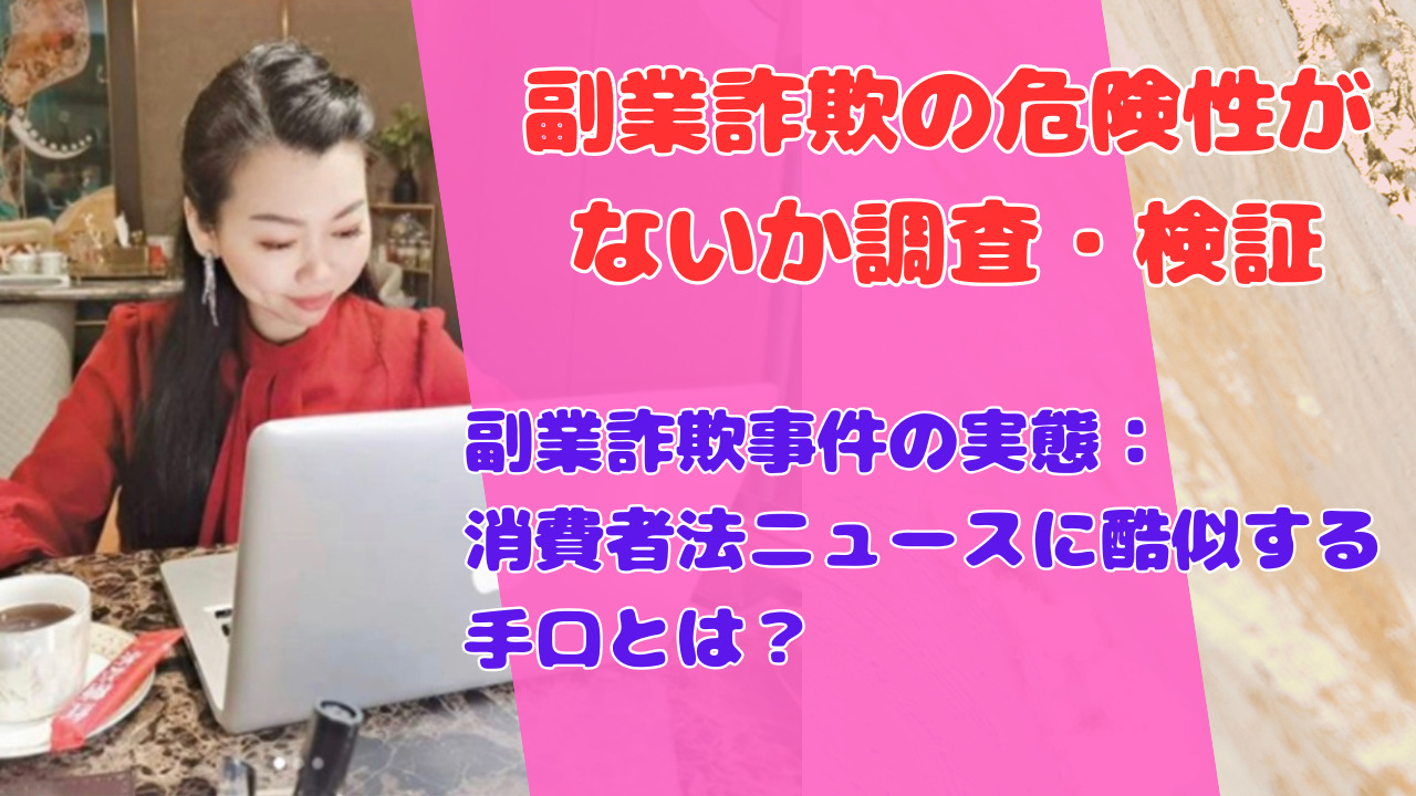 副業詐欺事件の実態：消費者法ニュースに酷似する手口とは？