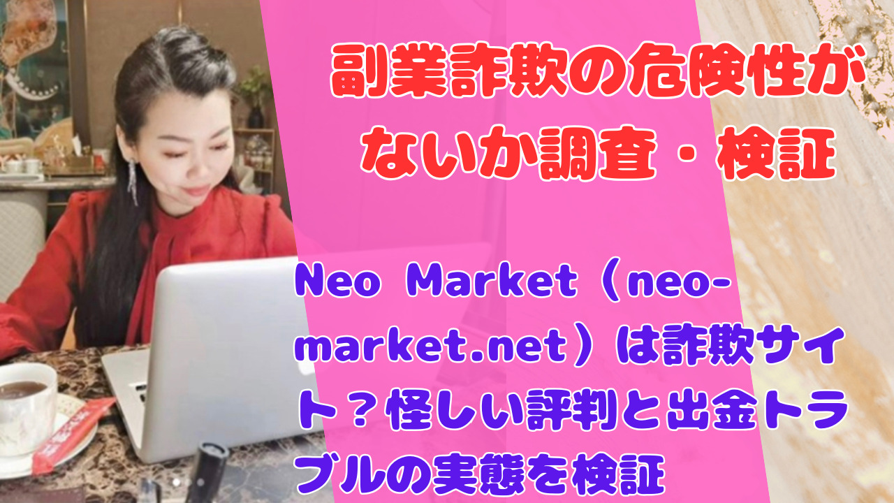 Neo Market(neo-market.net)は詐欺サイト?怪しい評判と出金トラブルの実態を検証